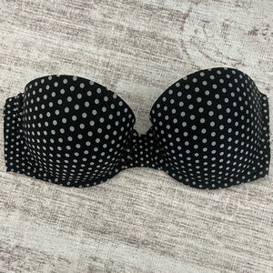 Victorias Secret Strapless Polka Dot Paded Bra